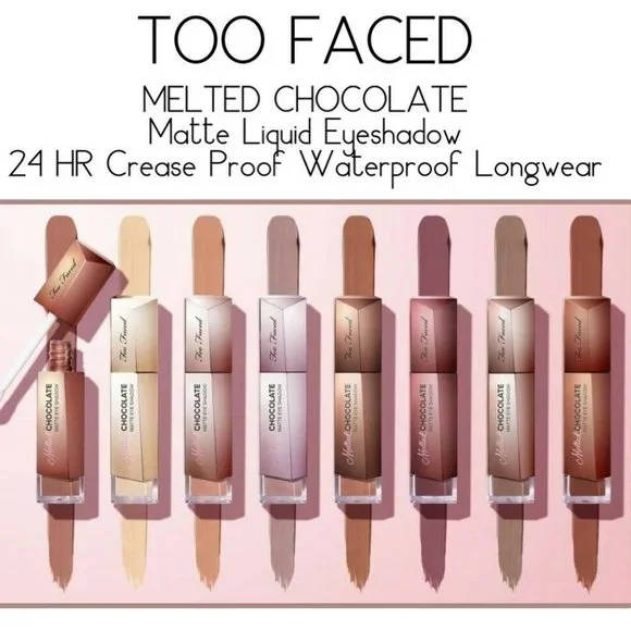 TOO FACED Chocolate Wine eye shadow NIB Melted Chocolate Matte - Picture 6 of 10